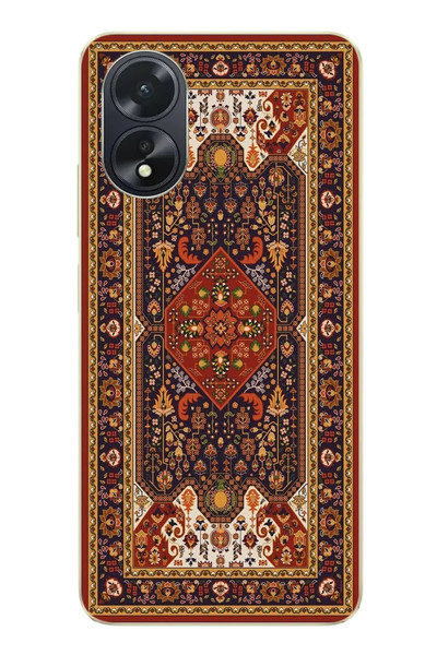 Le Balvo Oppo A38 Uyumlu Anadolu Motif Halısı Baskılı Silikon Kılıf