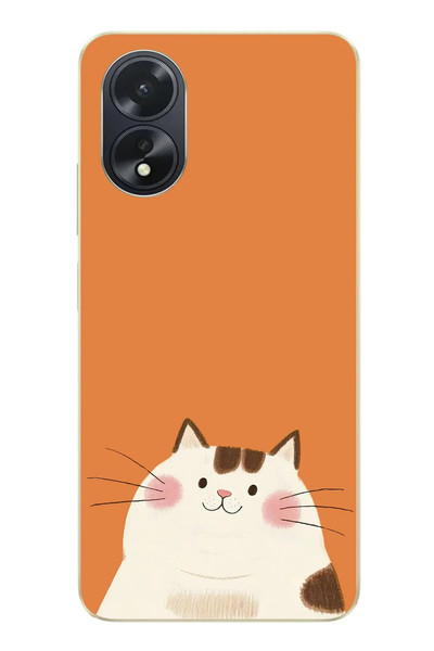 Le Balvo Oppo A38 Uyumlu Kedi Baskılı Silikon Kılıf