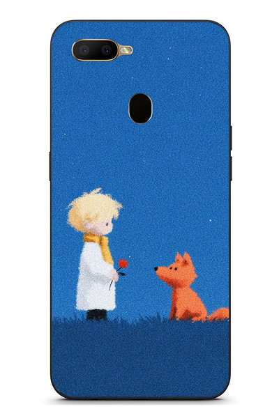 Le Balvo Oppo A5S Uyumlu Sarışın Çocuk ve Köpek Baskılı Silikon Kılıf