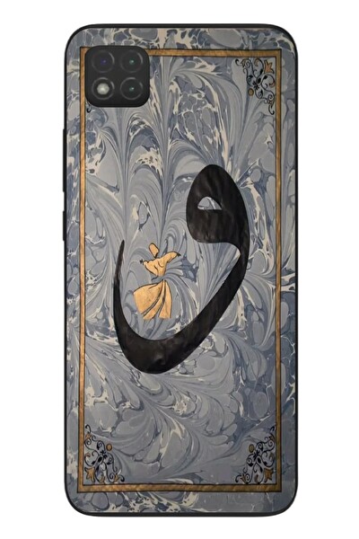 Le Balvo Redmi 9C Uyumlu Vav Harfi Gri Baskılı Silikon Kılıf