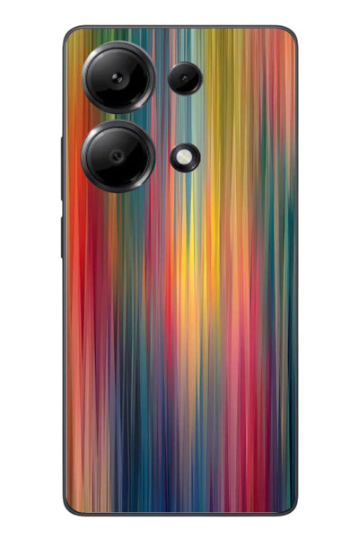 Le Balvo Redmi Note 13 Pro 4G Uyumlu Gökkuşağı Karışımı Baskılı Silikon Kılıf
