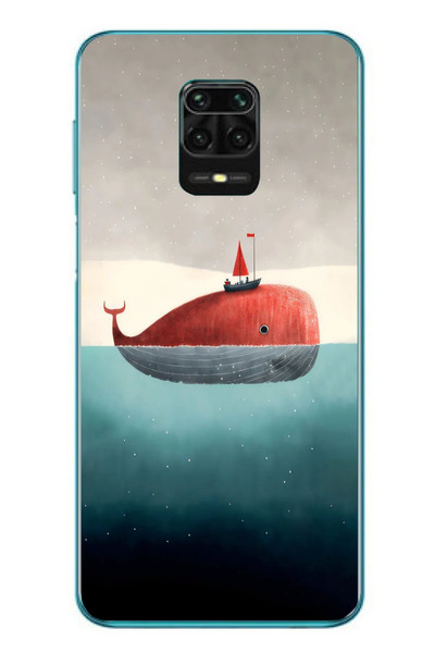 Le Balvo Redmi Note 9s Uyumlu Balina Baskılı Silikon Kılıf
