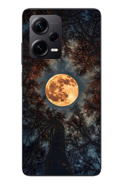 Le Balvo Redmi Note 12 Pro Plus Uyumlu Ay Gökyüzü Baskılı Silikon Kılıf