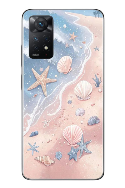 Le Balvo Redmi Note 11 Pro 4G Uyumlu Deniz Yıldızı Kumsalı Baskılı Silikon Kılıf