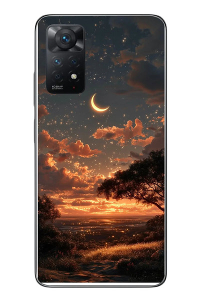 Le Balvo Redmi Note 11 Pro 4G Uyumlu Ay Gecesi Baskılı Silikon Kılıf