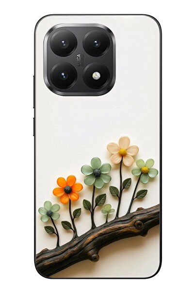Le Balvo Xiaomi Mi 15T Uyumlu Dalda Açan Çiçekler Baskılı Silikon Kılıf