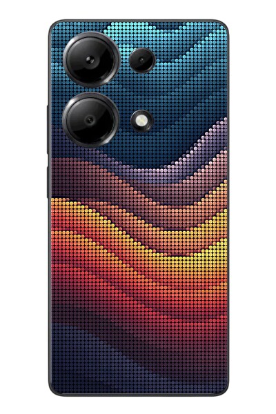 Le Balvo Redmi Note 13 Pro 4G Uyumlu Noktalı Renkler Baskılı Silikon Kılıf