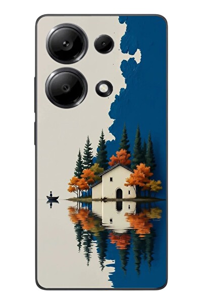 Le Balvo Redmi Note 13 Pro 4G Uyumlu Sonbahar Evi Baskılı Silikon Kılıf