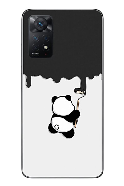 Le Balvo Redmi Note 11 Pro 4G Uyumlu Boyacı Panda Baskılı Silikon Kılıf