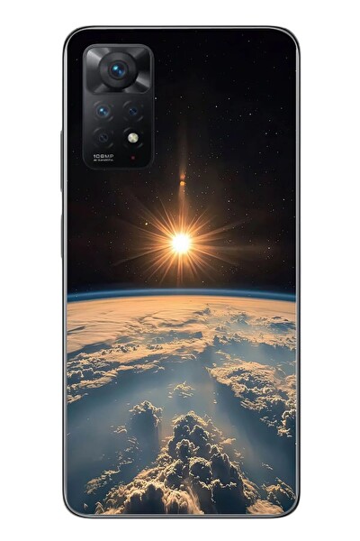 Le Balvo Redmi Note 11 Pro 4G Uyumlu Uzay Günbatımı Baskılı Silikon Kılıf