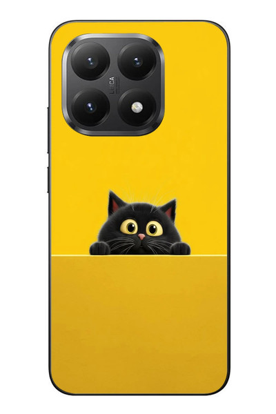 Le Balvo Xiaomi Mi 15T Uyumlu Sarı Gözlü Kedi Baskılı Silikon Kılıf
