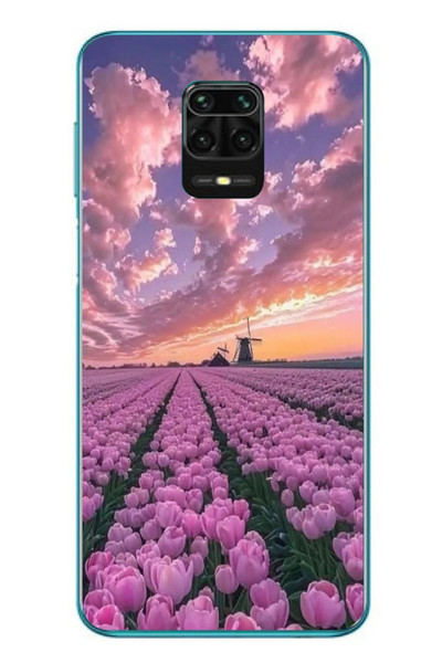 Le Balvo Redmi Note 9s Uyumlu Lale Bahçesi Baskılı Silikon Kılıf