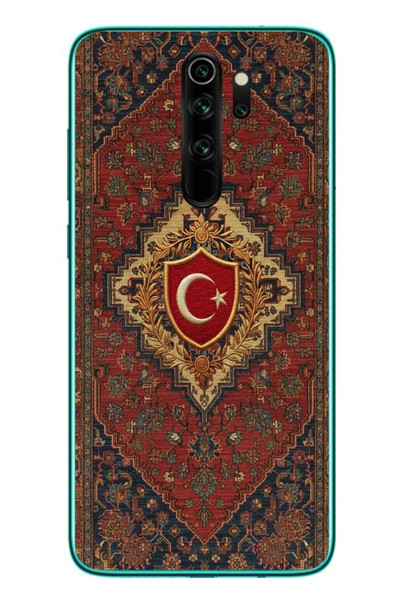Le Balvo Redmi Note 8 Pro Uyumlu Türkiye Bayraklı Halı Baskılı Silikon Kılıf
