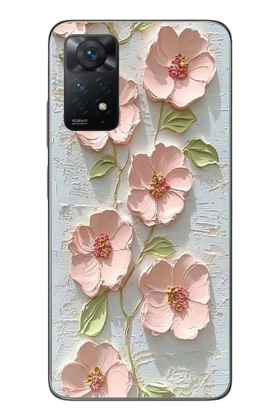 Le Balvo Redmi Note 11 Pro 4G Uyumlu Gül Kurusu Baskılı Silikon Kılıf