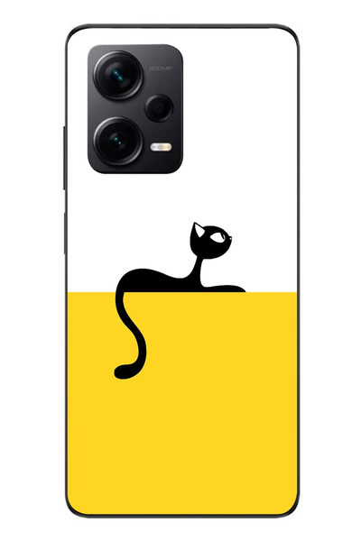 Le Balvo Redmi Note 12 Pro Plus Uyumlu Dişi Kedi Baskılı Silikon Kılıf