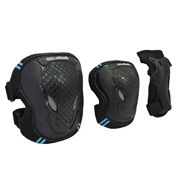 Cool Wheels FR37715 M Mavi Çocuk Scooter Paten Koruma Dizlik ve Dirseklik Seti