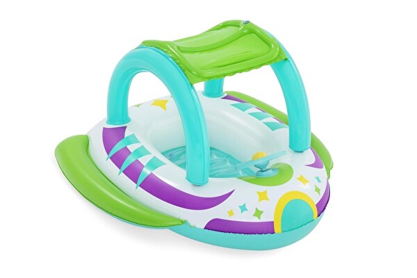 Bestway Space Splash 107x112 CM Gölgelikli Bebe Flatörü Çocuk Şişme Botu