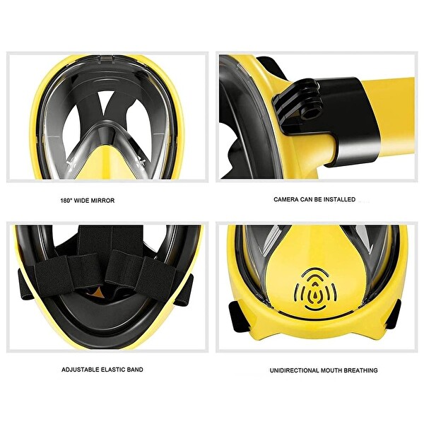 Bermuda Full Face S/M Beden Siyah-Siyah Tam Yüz Maskesi