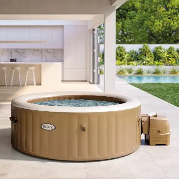 Intex 28426EX Sahara Tan Round Bubble 4 Kişilik Spa Seti