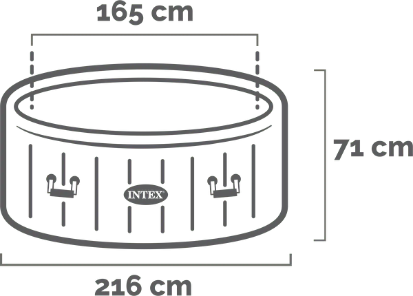 Intex Greywood Deluxe Round Bubble 6 Kişilik Spa Seti