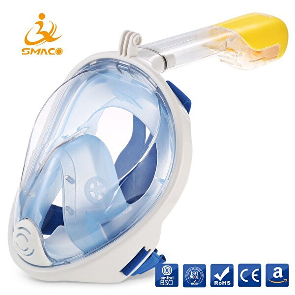 Evimdeyokyok Full Face Anti-Sis ve Sızıntı S/M Beden Tam Yüz Dalış Maskesi Şnorkel