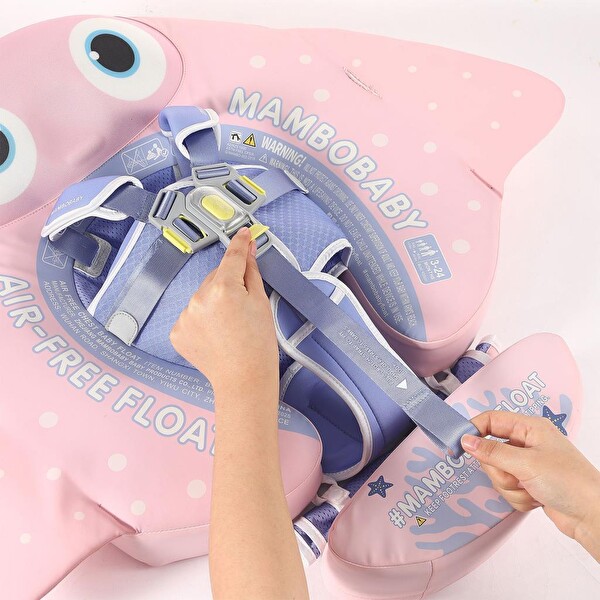 Mambobaby Pembe Vatoz - Emniyetli Gölgelikli Ve Ayak Destekli Bebek Yüzme Simidi
