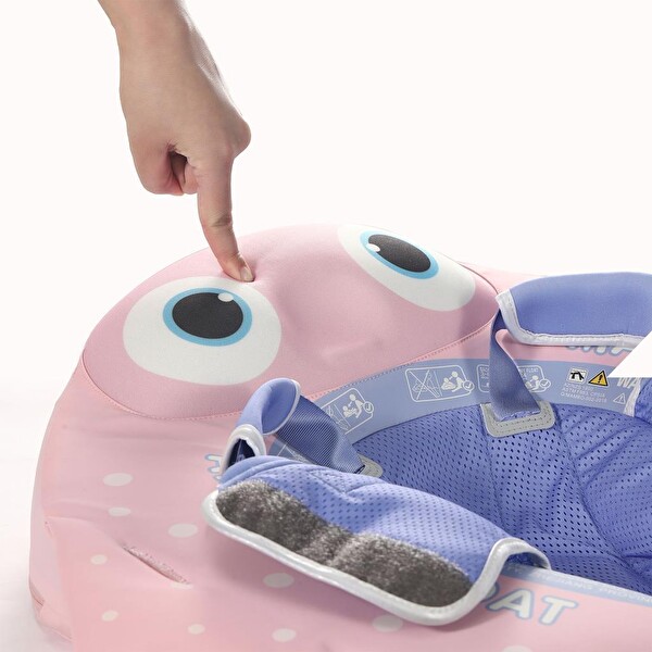 Mambobaby Pembe Vatoz - Emniyetli Gölgelikli Ve Ayak Destekli Bebek Yüzme Simidi
