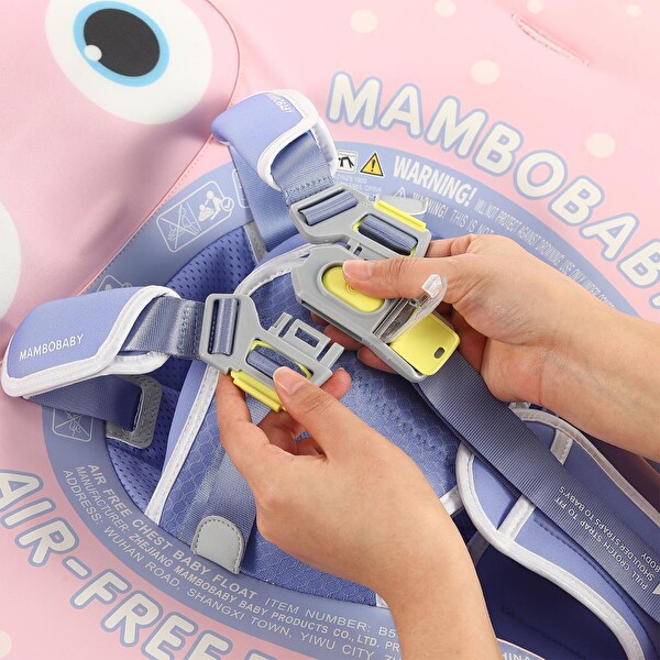 Mambobaby Pembe Vatoz - Emniyetli Gölgelikli Ve Ayak Destekli Bebek Yüzme Simidi