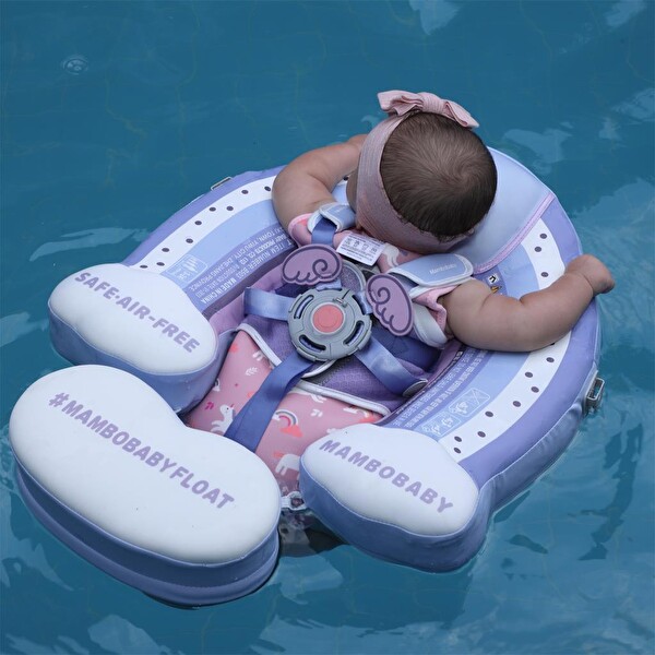 Mambobaby Emniyetli Gölgelikli Ve Ayak Destekli Bebek Yüzme Simidi
