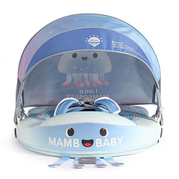 Mambobaby Emniyetli Gölgelikli Ve Ayak Destekli Bebek Yüzme Simidi