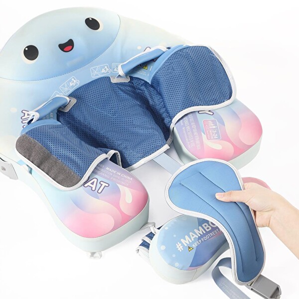 Mambobaby Emniyetli Gölgelikli Ve Ayak Destekli Bebek Yüzme Simidi