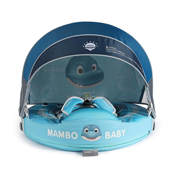 Mambobaby Dino Hatch - Emniyetli Gölgelikli Ve Ayak Destekli Bebek Yüzme Simidi