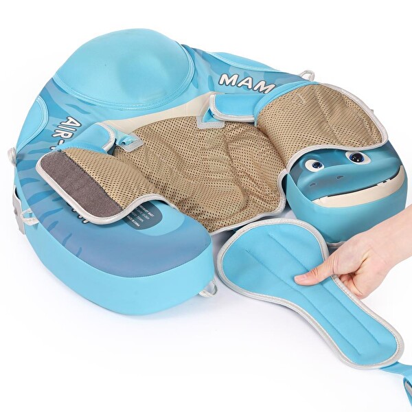 Mambobaby Dino Hatch - Emniyetli Gölgelikli Ve Ayak Destekli Bebek Yüzme Simidi