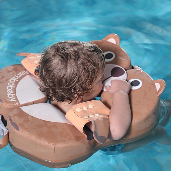 Mambobaby Katlanabilir Göğüs Destekli Bebek Yüzme Simidi - Ayı