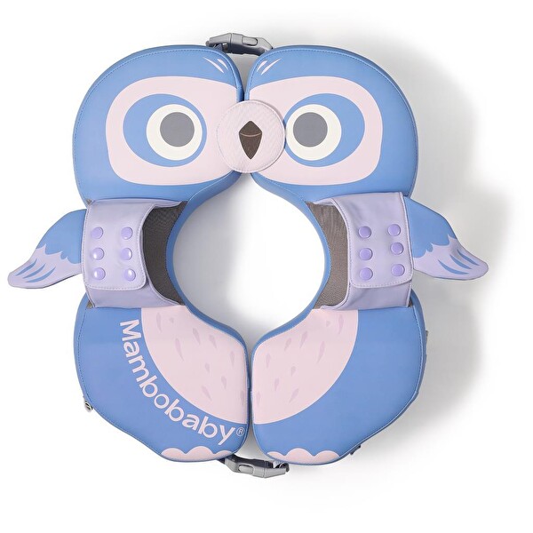 Mambobaby Katlanabilir Göğüs Destekli Bebek Yüzme Simidi - Baykuş