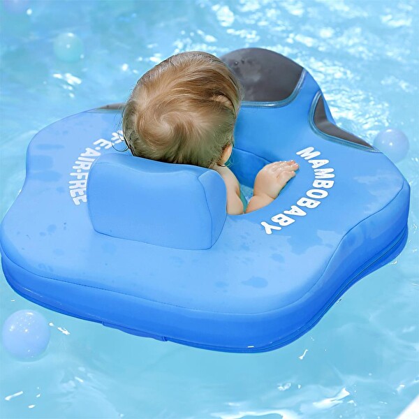 Mambobaby Bel Destekli Bebek Yüzme Simidi - Mavi