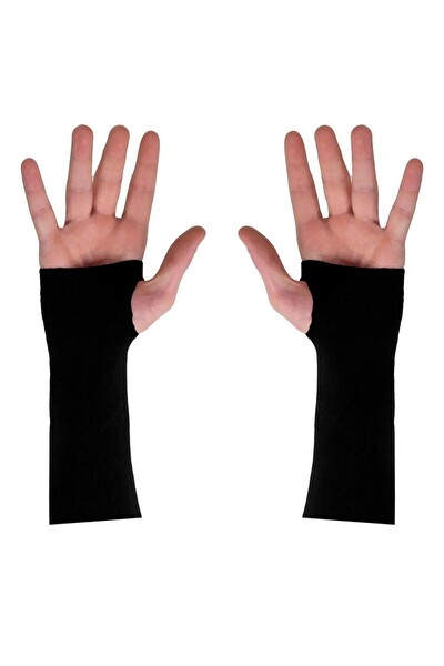 Avessa Parmak Geçmeli Voleybol Kolluğu Siyah 2'li S Beden