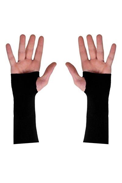 Avessa Parmak Geçmeli Voleybol Kolluğu Siyah 2'li M Beden