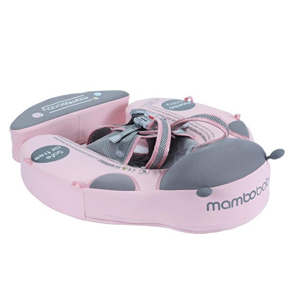Mambobaby Emniyetli Gölgelikli Ve Ayak Destekli Yüzme Simidi - Pembe Uğur Böceği