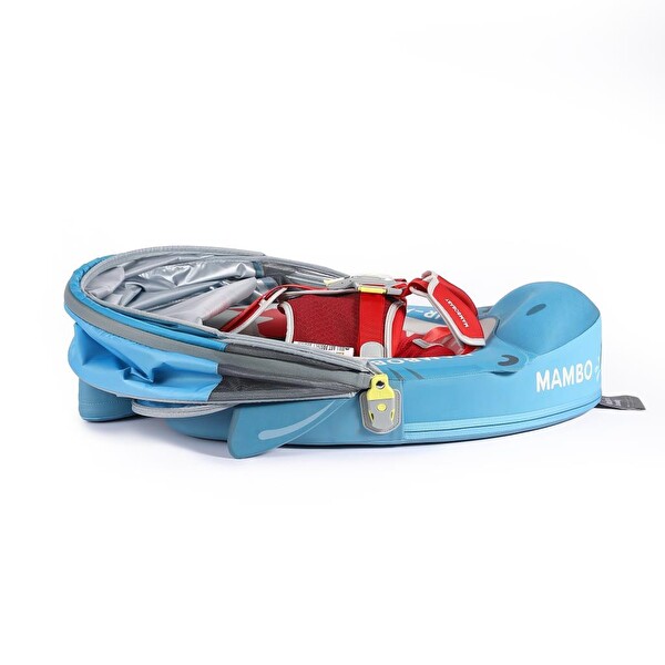 Mambobaby Emniyetli Gölgelikli Ve Ayak Destekli Yüzme Simidi - Köpekbalığı