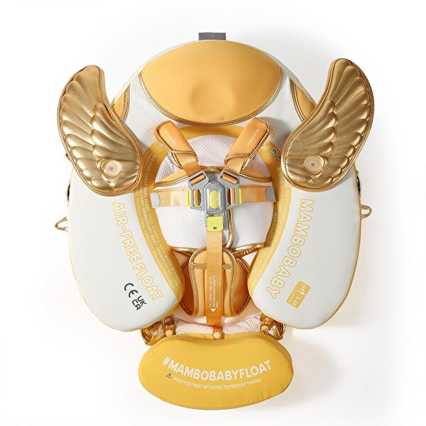 Mambobaby Emniyetli Gölgelikli Ve Ayak Destekli Yüzme Simidi - Gold Angel