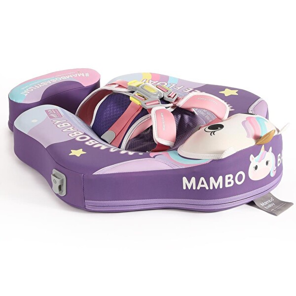 Mambobaby Emniyetli Gölgelikli Ve Ayak Destekli Yüzme Simidi - Unicorn