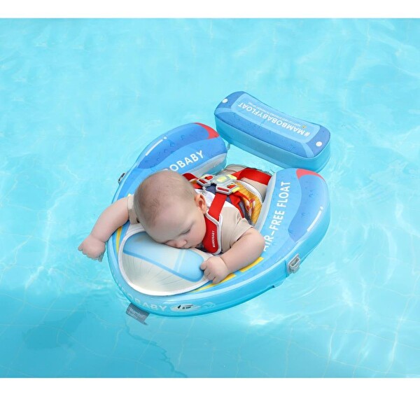 Mambobaby Emniyetli Gölgelikli Ve Ayak Destekli Yüzme Simidi- Speedy Boat