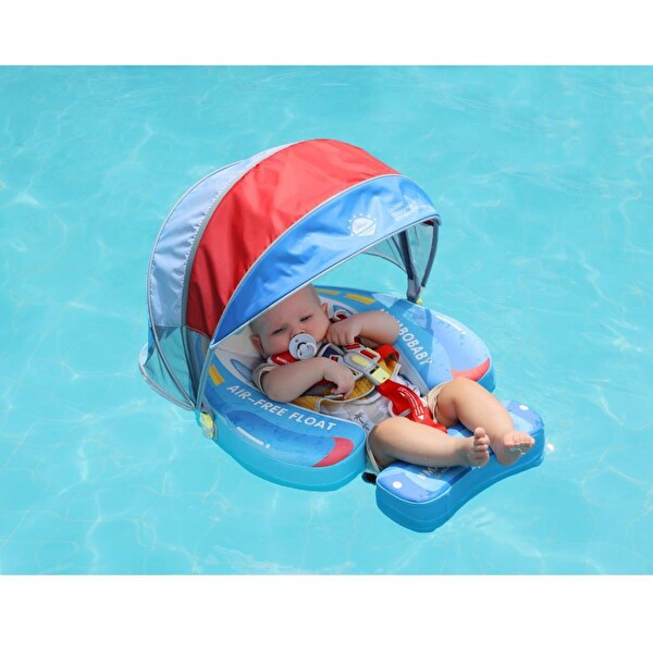 Mambobaby Emniyetli Gölgelikli Ve Ayak Destekli Yüzme Simidi- Speedy Boat