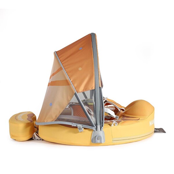 Mambobaby Emniyetli Gölgelikli Ve Ayak Destekli Yüzme Simidi - Çikolatalı Donut