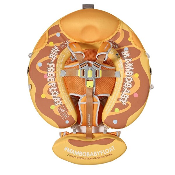 Mambobaby Emniyetli Gölgelikli Ve Ayak Destekli Yüzme Simidi - Çikolatalı Donut