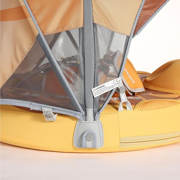 Mambobaby Emniyetli Gölgelikli Ve Ayak Destekli Yüzme Simidi - Çikolatalı Donut