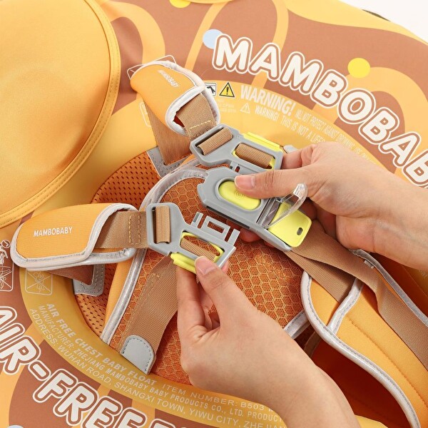 Mambobaby Emniyetli Gölgelikli Ve Ayak Destekli Yüzme Simidi - Çikolatalı Donut