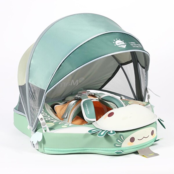 Mambobaby Emniyetli Gölgelikli Ve Ayak Destekli Yüzme Simidi - Axolotl