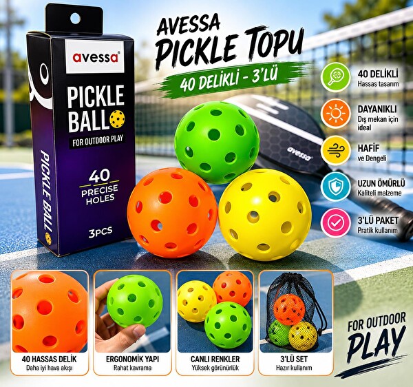 Avessa Pbal-400 Pickle Topu 40 Delikli 3'lü